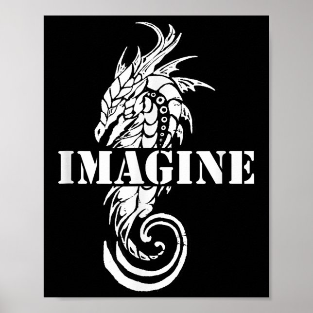 Imagine Fantasy Dragon Tattoo Stil Poster (Framsidan)