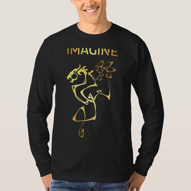 Imagine Fantasy Dragon Tattoo Stil T Shirt (Framsida)