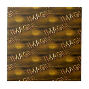 Imagine Fantasy Måne inspirational Kakelplatta