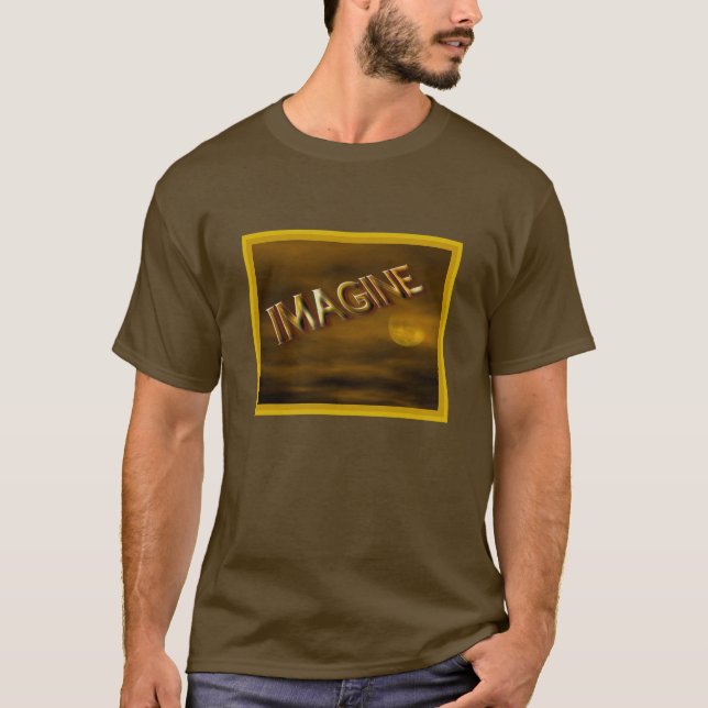 Imagine Fantasy Måne inspirational T Shirt (Framsida)