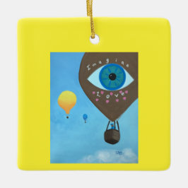 Imagine Love, Hot Air Balloons, Ornaments Julgransprydnad Keramik