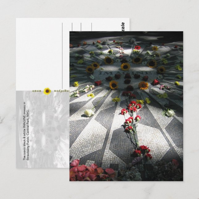 IMAGINE Mosaic, Strawberry Fält, NY - V vykort (Fram/baksida)