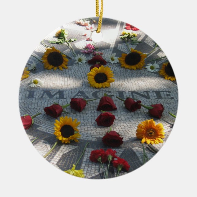 IMAGINE Mosaic, Strawberry Fields, NY -  Julgransprydnad Keramik (Framsidan)