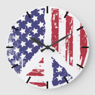 Imagine Peace Acrylic Wall Clock Stor Klocka