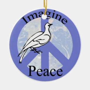 Imagine Peace Julgransprydnad Keramik