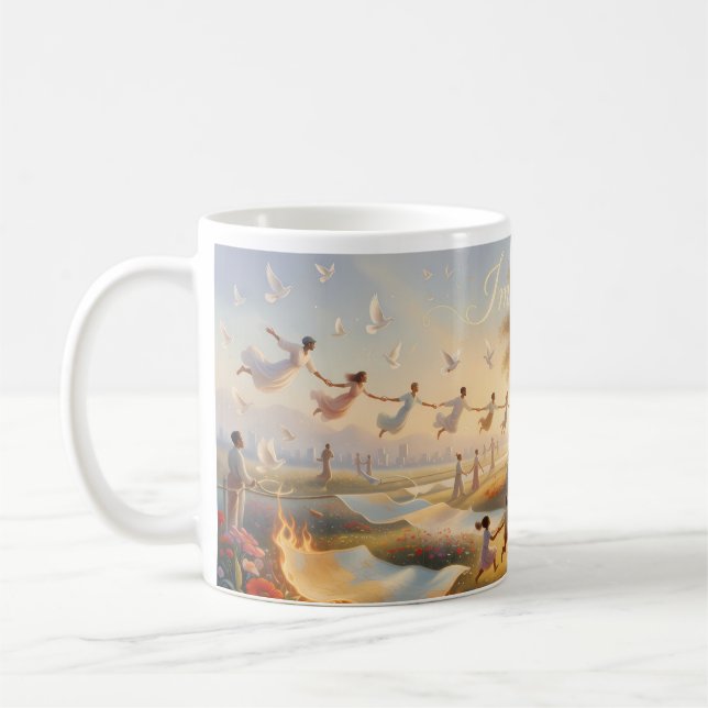 Imagine Peace Trädgård Drömlandskap Fantasy Mugg (Vänster)