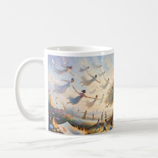Imagine Peace Trädgård Drömlandskap Fantasy Mugg (Vänster)