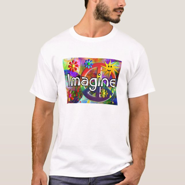 "Imagine" Psychadelic 70's Gifts Tröja (Framsida)