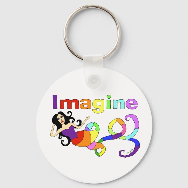 Imagine Rainbow Sjöjungfru Nyckelring (Framsida)