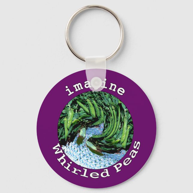Imagine Whirled Peas Keychain Nyckelring (Framsida)