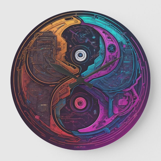 Imagine Yin Yang Stor Klocka (Framsida)