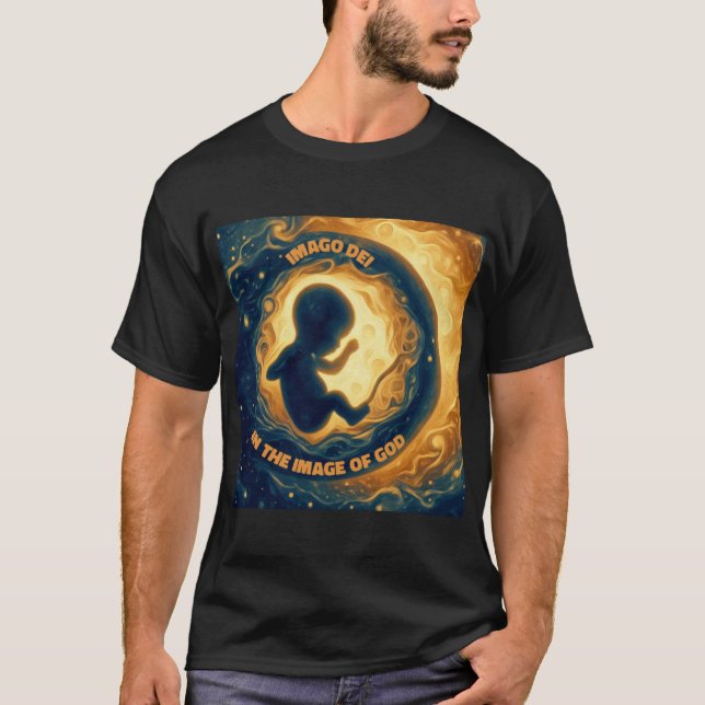 Imago Dei Image of God Baby in Womb T Shirt (Framsida)