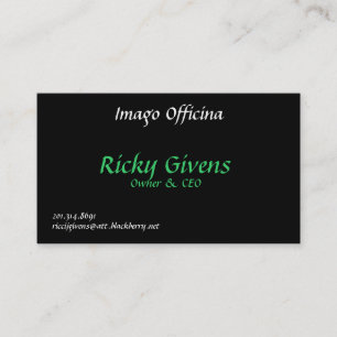 Imago Officina, Ricky Givens, ägare & vd, 201…. Visitkort