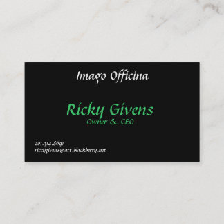 Imago Officina, Ricky Givens, ägare & vd, 201…., Visitkort
