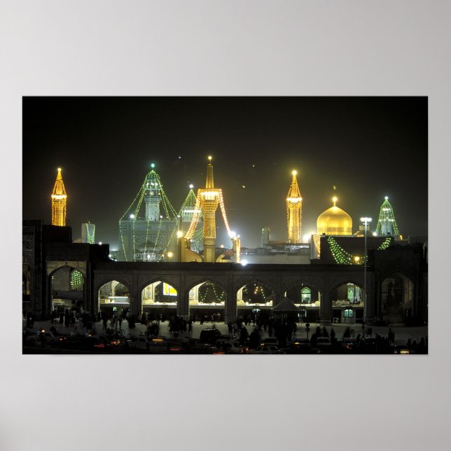 Imam Reza Shrine Complex nattetid, Mashhad Poster (Framsidan)