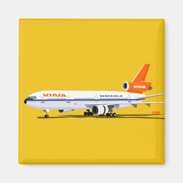 Imán Avion Vintage Viasa DC-10 Magnet (Framsidan)