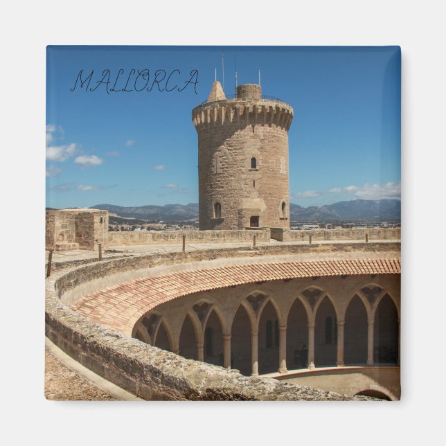 imán Castillo de Bellver en la isla de Mallorca Magnet (Framsidan)