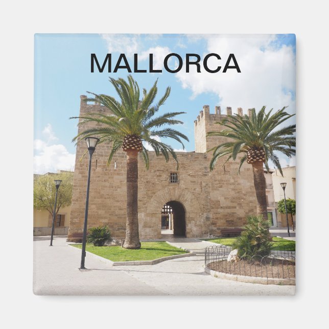 imán ciudad fortificada de Alcudia en Mallorca Magnet (Framsidan)