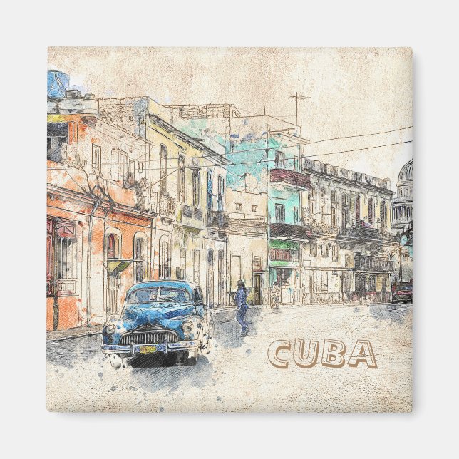 imán de La Habana, Cuba Magnet (Framsidan)