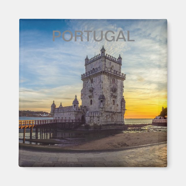 imán de la Torre Belem en Portugal Magnet (Framsidan)