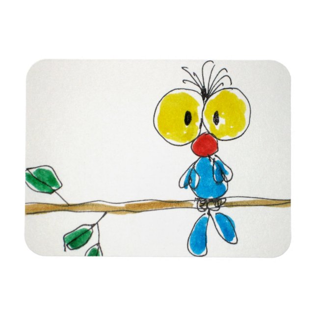 Iman flexible "Pajarito". Magnet (Horisontell)