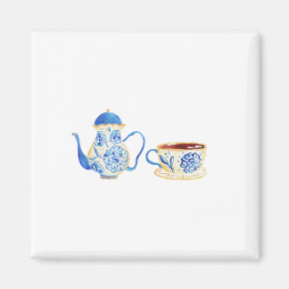 Iman floral azul magnet