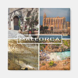 imán fotomontaje de la isla de Mallorca - Majorca Magnet