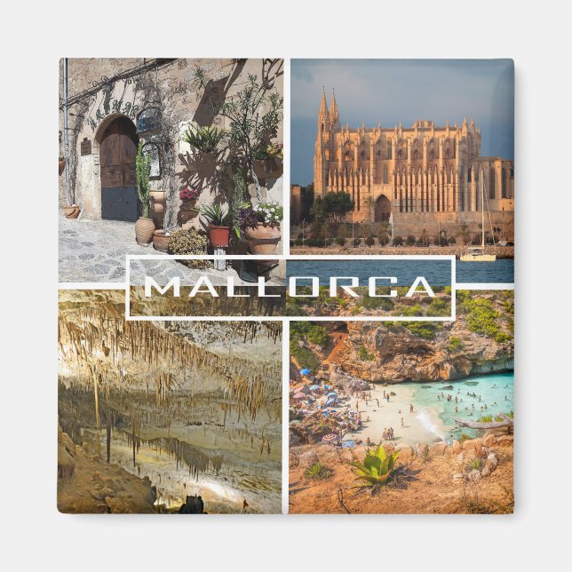 imán fotomontaje de la isla de Mallorca - Majorca Magnet (Framsidan)