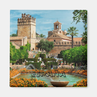 imán Jardines del Alcázar de Cordoba, España Magnet