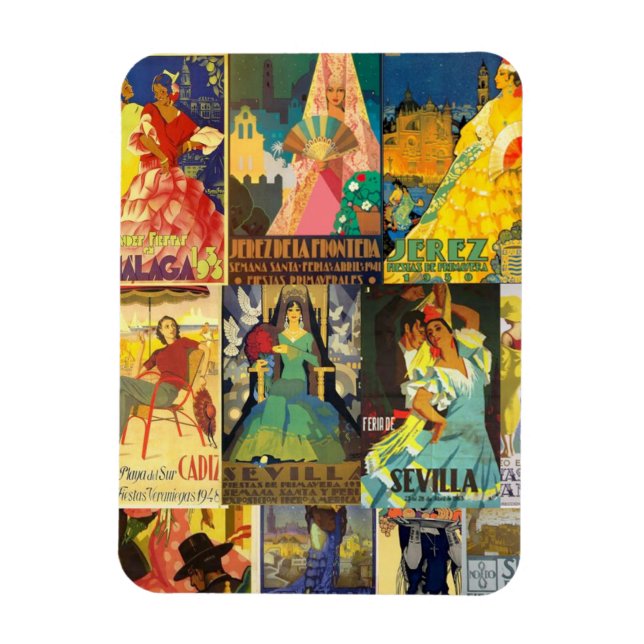 Iman Nevera Carteles de Feria y Fiestas Andalucia Magnet (Vertikal)