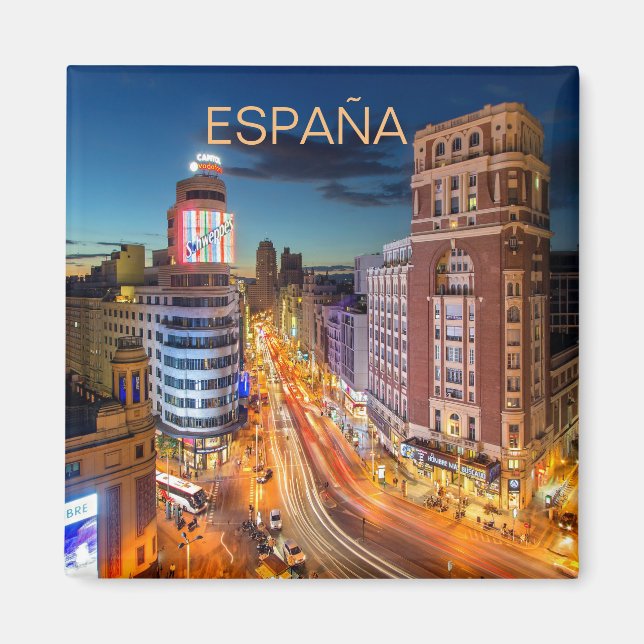 imán Plaza Callao de Madrid en España Magnet (Framsidan)