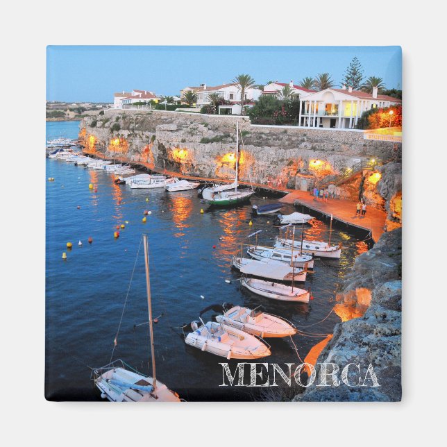 imán puerto de Es Castell en Menorca Magnet (Framsidan)