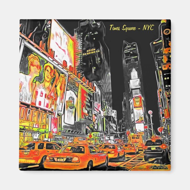 Imán Times Square NYC Magnet (Framsidan)