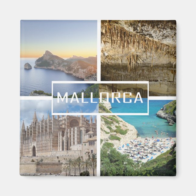 imán varias fotos de la isla de Mallorca Magnet (Framsidan)