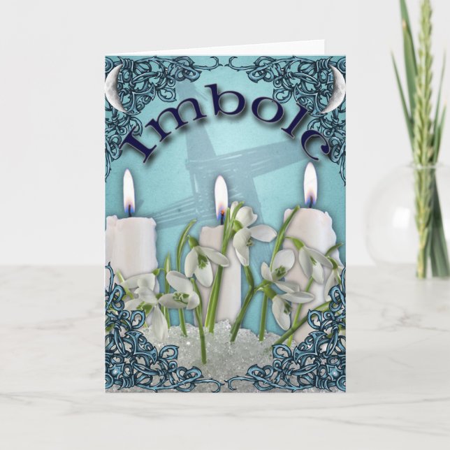 Imbolc Candlemas Pagan-hälsningskort Kort (Framsida)
