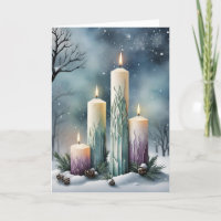 Imbolc Candlemas Winter Forest Candles Wiccan