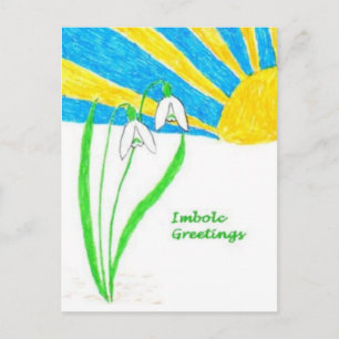 Imbolc hälsningvykort vykort