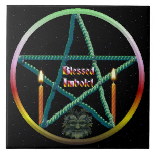 Imbolc Pentacle Kakelplatta