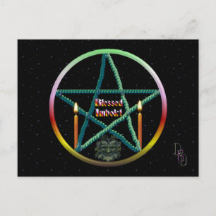 Imbolc Pentacle Vykort