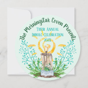Imbolc Spiral Sol Wicca Sabbat Helgdag Inbjudningar