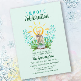 Imbolljus vid odling av Sol Pagan Celtic Helgdag Inbjudningar