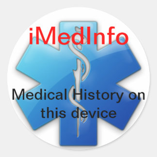 iMedInfo Round-etikett Runt Klistermärke