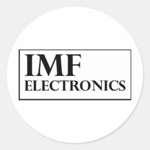 IMF Electronics logotyp Runt Klistermärke