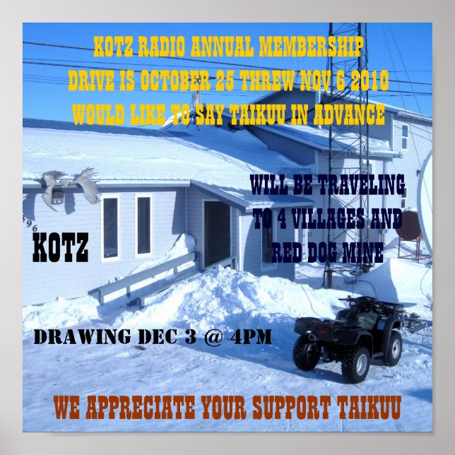 IMG_0319, KOTZ RADIO ÅRLIG MEDLEMSKIPDRIVE ÄR ... POSTER (Framsidan)