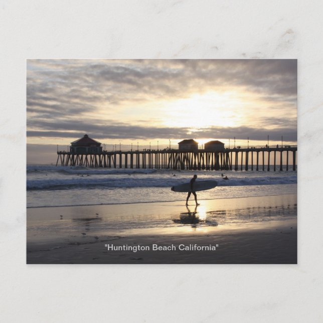 IMG_5899, "Huntington Beach California" Vykort (Framsida)