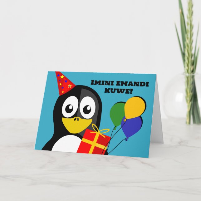 Imini emandi kuwe Birthday Önskemål i Xhosa Kort (Framsida)