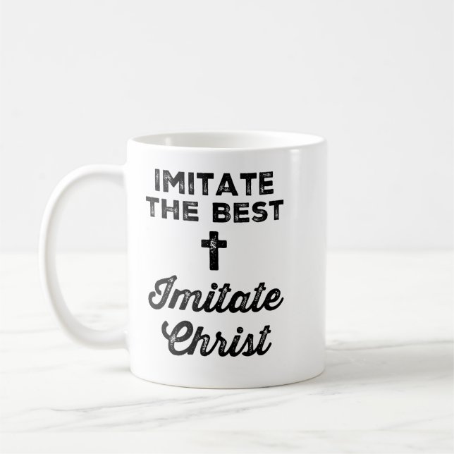 Imitate the best; Imitate Jesus Kaffemugg (Vänster)