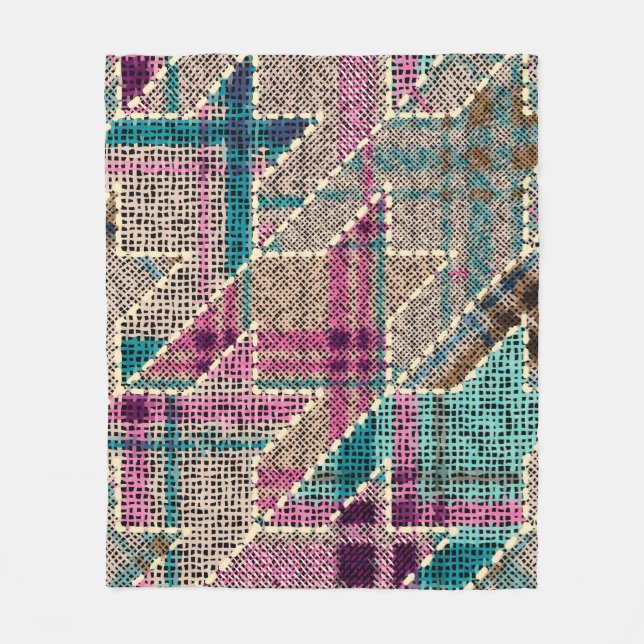 Imitation of indian patchwork pattern with texture fleecefilt (Framsidan)
