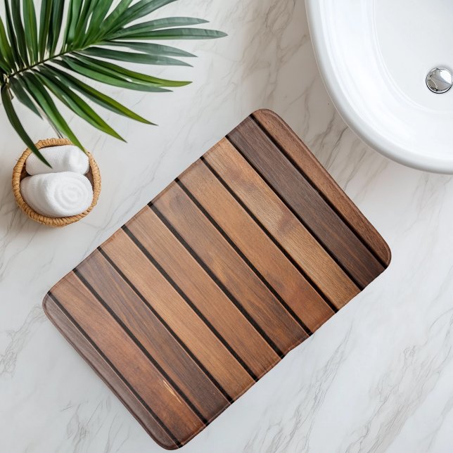 Imitation Wooden Slat Badrumsmatta (Skapare uppladdad)
