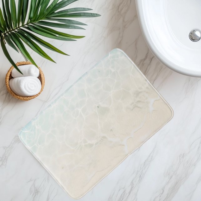 Imiterad strand sand under klart vatten anime stil badrumsmatta (Skapare uppladdad)